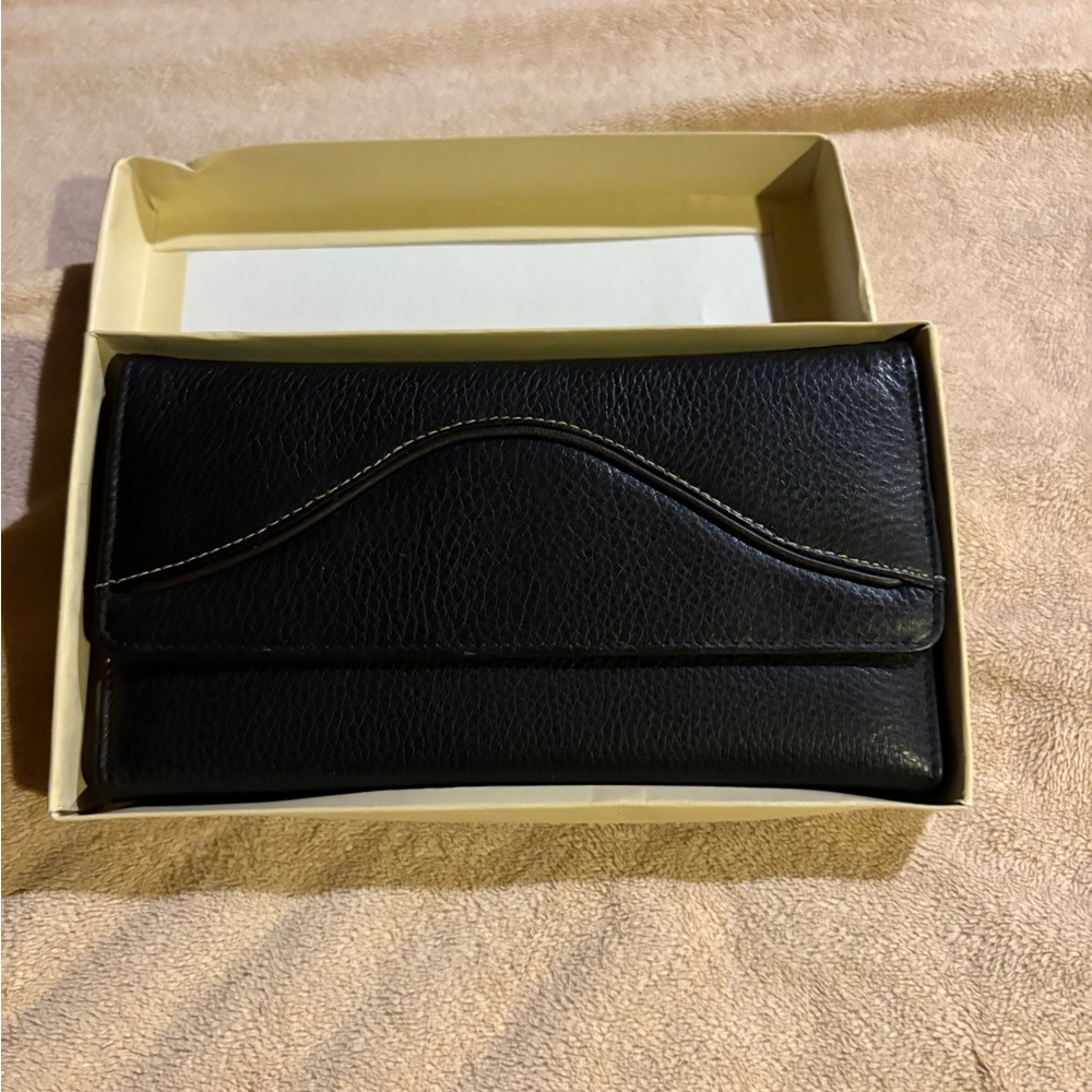 Michael Rome Black Leather Wallet ~ New, Never Used